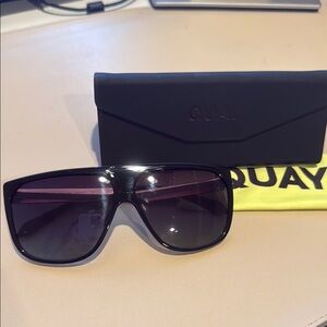 Quay Australia Black Shield Sunglasses
